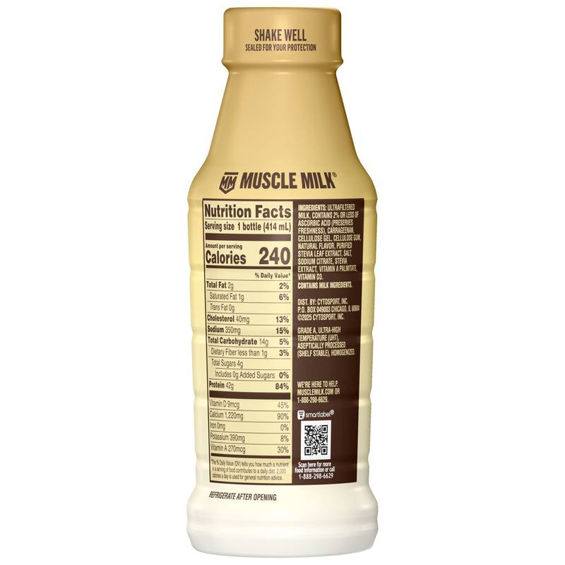 Muscle Milk PRO Vanilla Creme High Protein Shake with Ultra-Filtered Milk 14oz Btl
