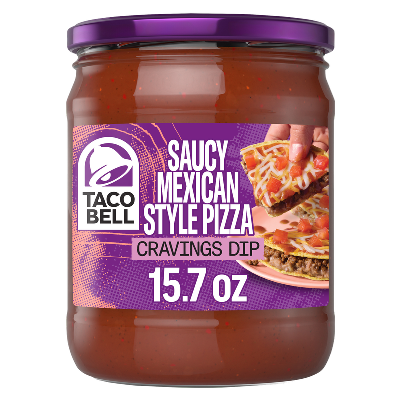 Taco Bell Saucy Mexican Style Pizza Cravings Dip, 15.7 oz Jar
