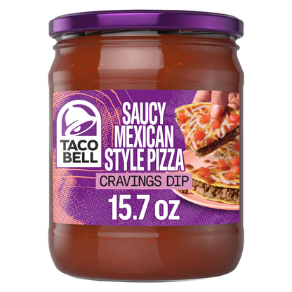 Taco Bell Saucy Mexican Style Pizza Cravings Dip, 15.7 oz Jar