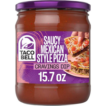 Taco Bell Saucy Mexican Style Pizza Cravings Dip, 15.7 oz Jar