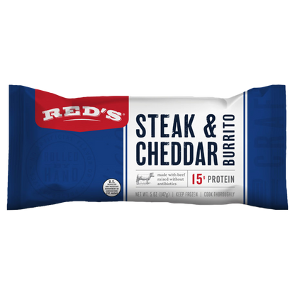 Red's All Natural Frozen Steak & Cheddar Burrito 5 oz