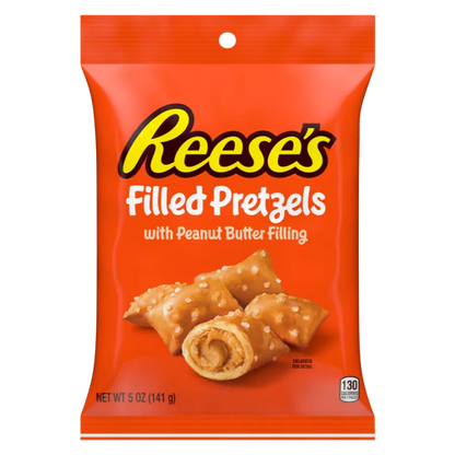 REESE'S Filled Pretzels with Peanut Butter Filling, 5oz