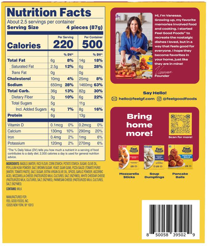 Feel Good Foods Gluten Free Mini Pizza Bagels, 7oz