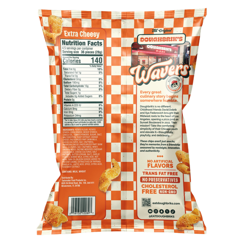 Doughbrik's Original Wavers Extra Cheesy, 4.5oz