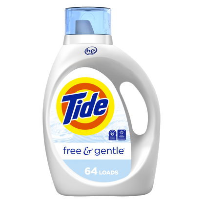 Tide Free & Gentle Liquid Laundry Detergent HE Compatible 92oz