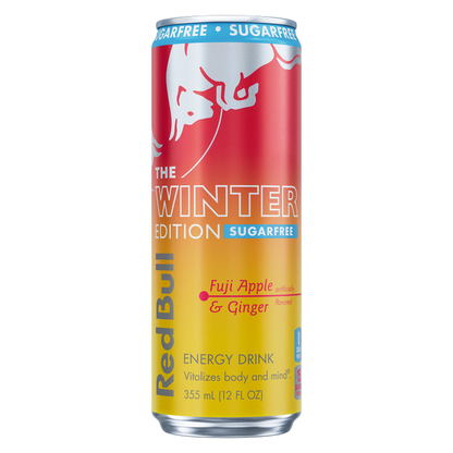 Red Bull Sugar Free Winter Edition Fuji Apple & Ginger Energy Drink 12oz Can