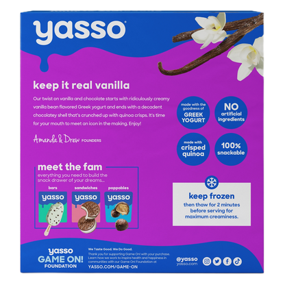 Yasso Vanilla Chocolate Crunch Bars, 4ct - Yasso – BevMo!