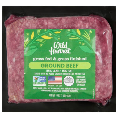 Grass Fed Ground Beef 85/15 (Frozen) - 1lb