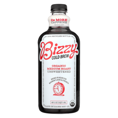 Bizzy Organic Medium Roast Cold Brew Coffee 48oz Btl