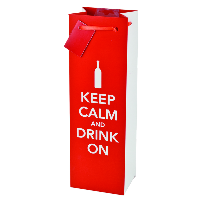 Keep Calm and Drink On Wine Bag