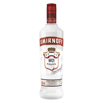 Smirnoff No. 21 80 Proof Vodka, 750 mL Glass Bottle