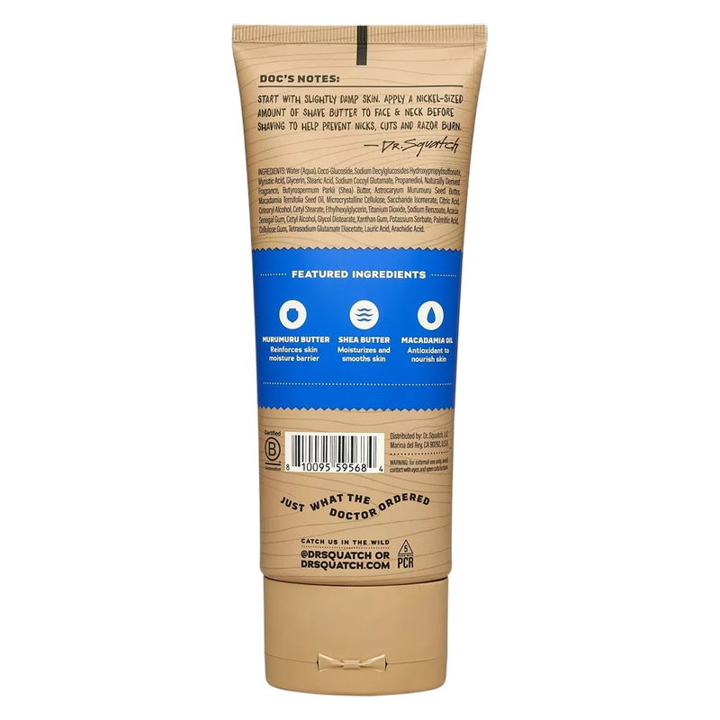 Dr. Squatch Fresh Falls Natural Shave Butter for Men, 6oz