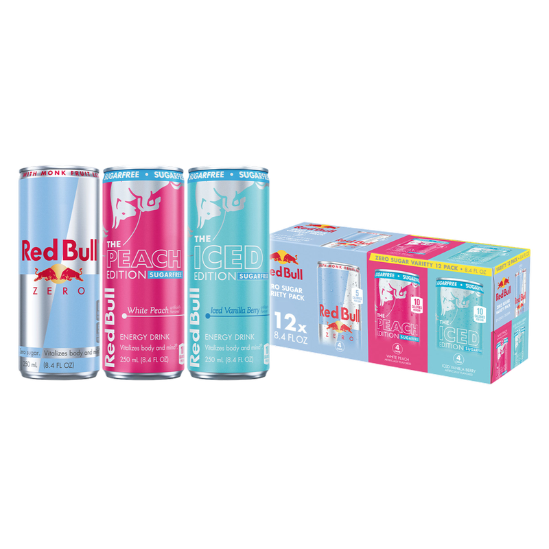 Red Bull Zero Sugar Variety Pack 12pk 8.4oz Can