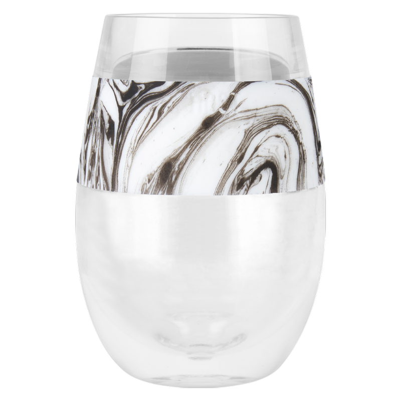 Host Wine Freeze Cup Black Swirl 8.5 oz