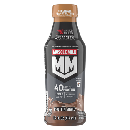 Muscle Milk Chocolate Peanut Butter Pro Advanced Nutrition Protein Shake 14oz Btl