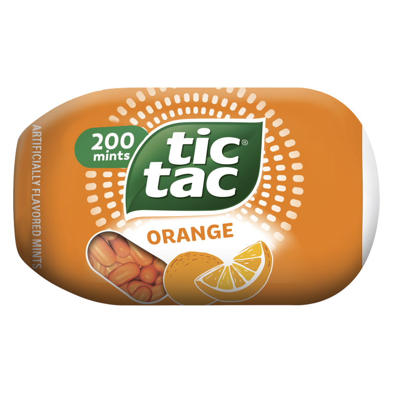 Tic Tac Orange Flavored Mints, On-The-Go Refreshment, 3.4 oz Bottle Pack