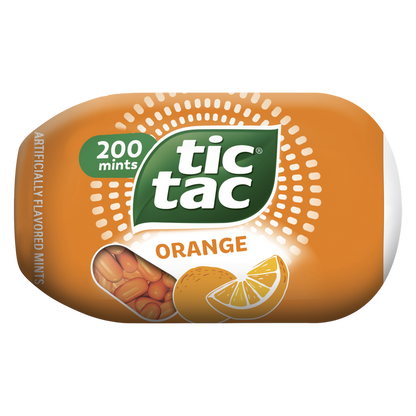 Tic Tac Orange Flavored Mints, On-The-Go Refreshment, 3.4 oz Bottle Pack