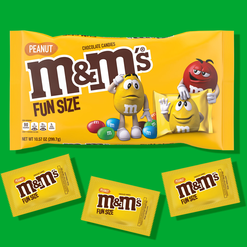 M&M Peanut Milk Chocolate Candies Fun Size 10.57oz