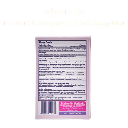 Winx Restart Morning-After Pill Emergency Contraceptive