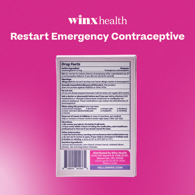 Winx Restart Morning-After Pill Emergency Contraceptive