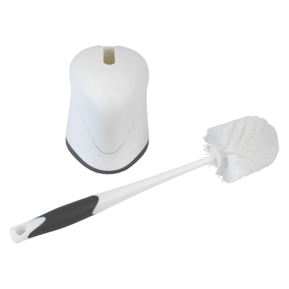 Clorox Hideaway Bowl Brush with Caddy White