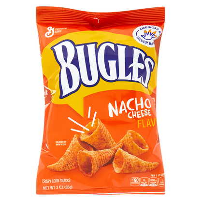Bugles Nacho Cheese Crispy Corn Snacks 3oz