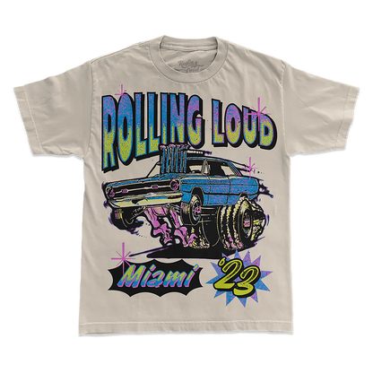 Size X-Large Rolling Loud Miami 2023 Hydraulics Ivory Lineup Tee