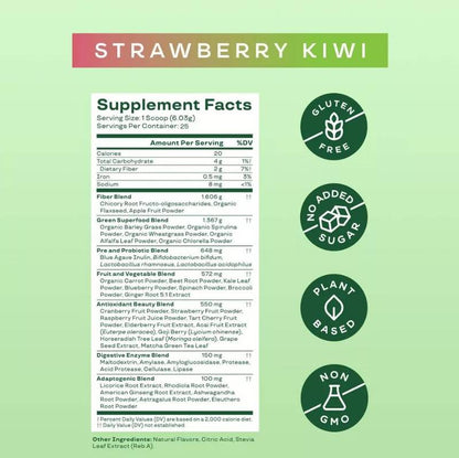 Bloom Greens & Superfoods Strawberry Kiwi 5.34oz, 25ct
