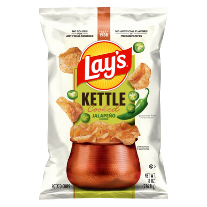 Lay's Kettle Cooked Jalapeno Potato Chips 8oz