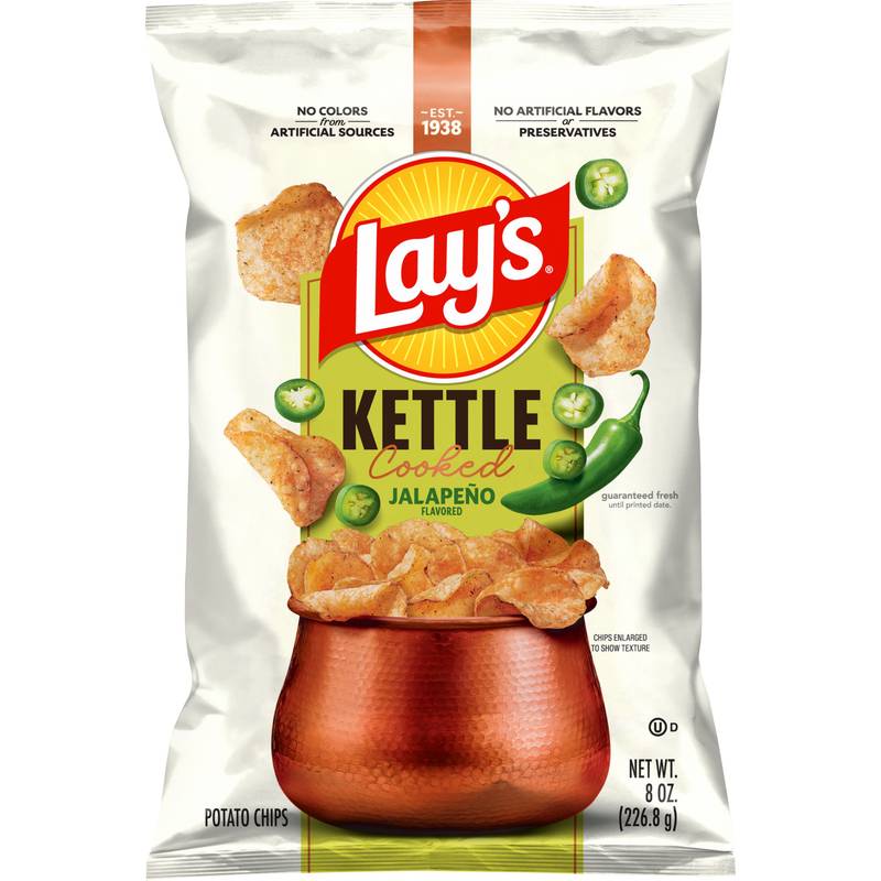 Lay's Kettle Cooked Jalapeno Potato Chips 8oz
