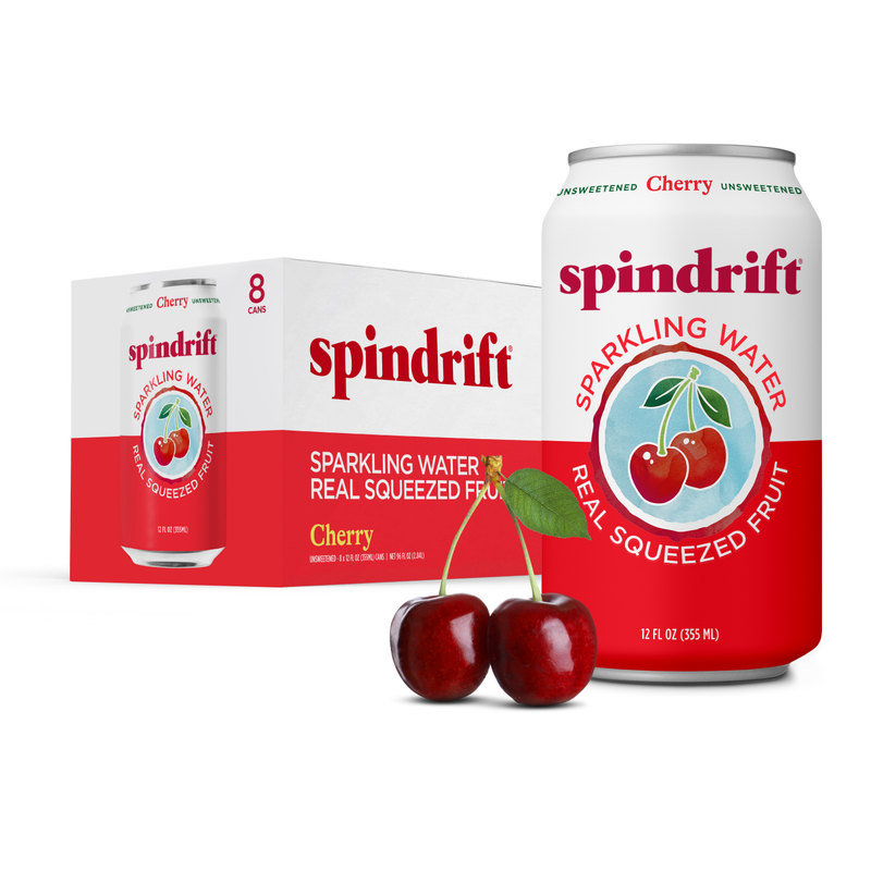 Spindrift Cherry Sparkling Water 8pk 12oz Can