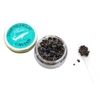 Tsar Nicoulai Sturgeon Classic Caviar with Mother of Pearl Spoon - 1oz