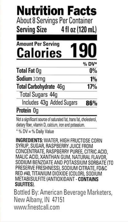 Finest Call Raspberry Puree 1 Liter