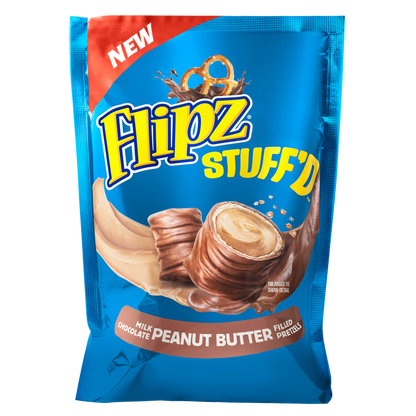 Flipz STUFF'D Milk Chocolate Covered Peanut Butter Filled Pretzel Bites 3.5oz