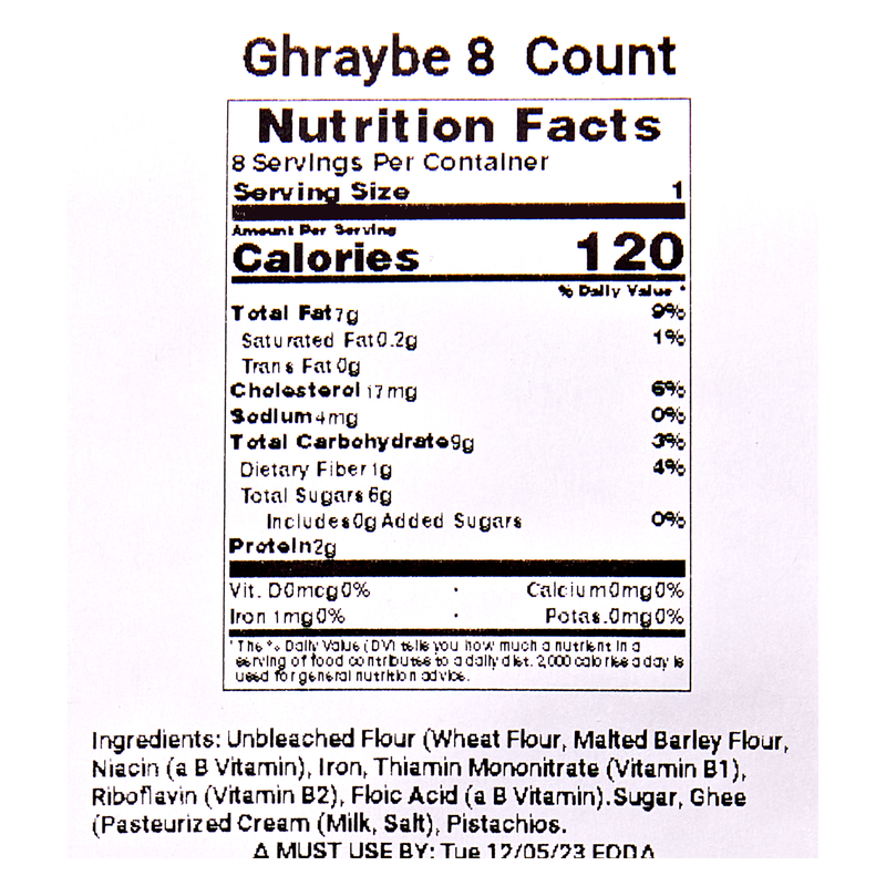 Zaytouna Ghraybe Cookies - 8ct