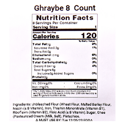 Zaytouna Ghraybe Cookies - 8ct