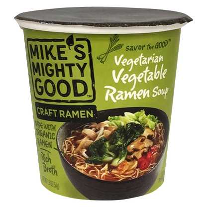 Mighty Mike's Ramon Mike's Mighty Good Vegetarian Vegetable Craft Ramen Soup Cup 1.9oz ...