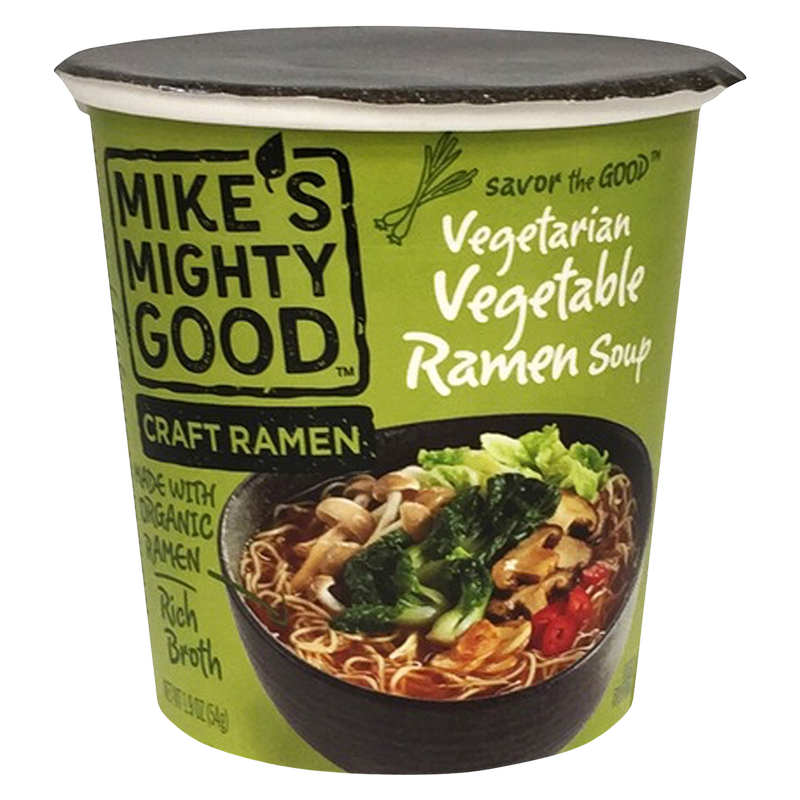 Mike's Mighty Good Vegetarian Vegetable Craft Ramen Soup Cup 1.9oz