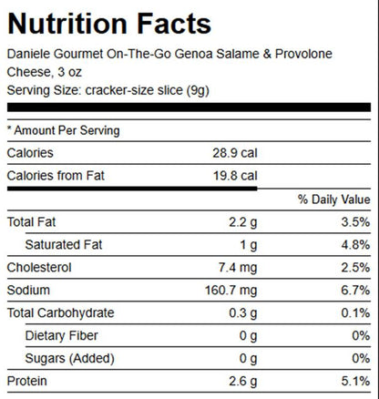 Daniele Genoa Salame & Provolone - 3oz