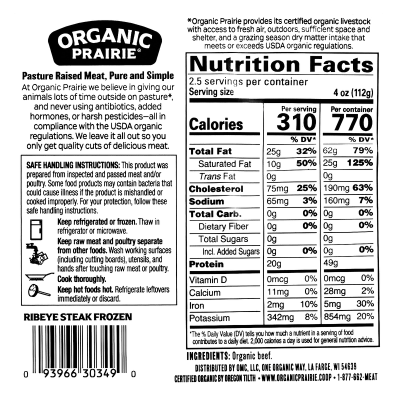 Ribeye Steak (Frozen) - 10oz
