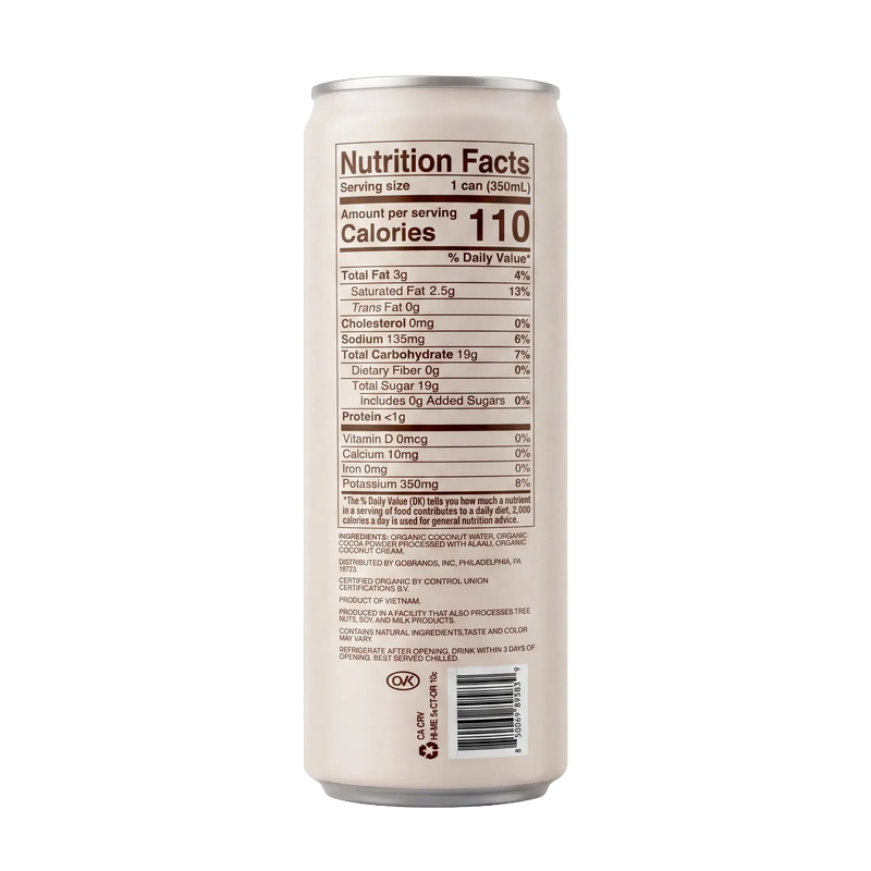 Good Nut Premium Organic Chocolate Coconut Water 11.8oz Can