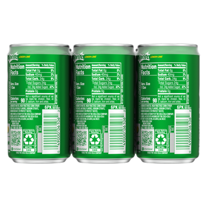 Sprite 6pk 7.5oz Mini Can