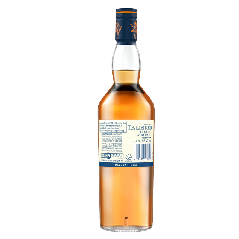 Talisker 10 Year Old Single Malt Scotch Whisky, 750 mL