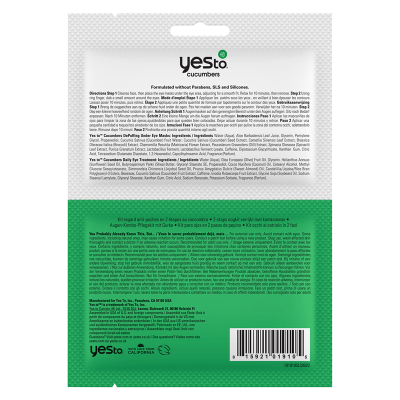 Yes To Cucumber 2-Step Eye Kit