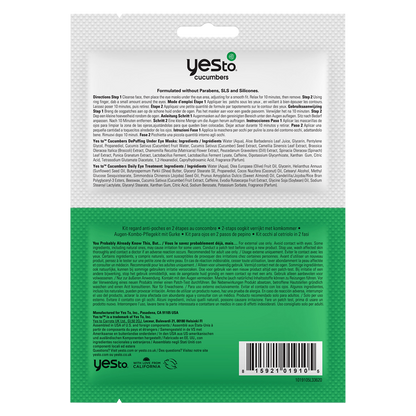 Yes To Cucumber 2-Step Eye Kit