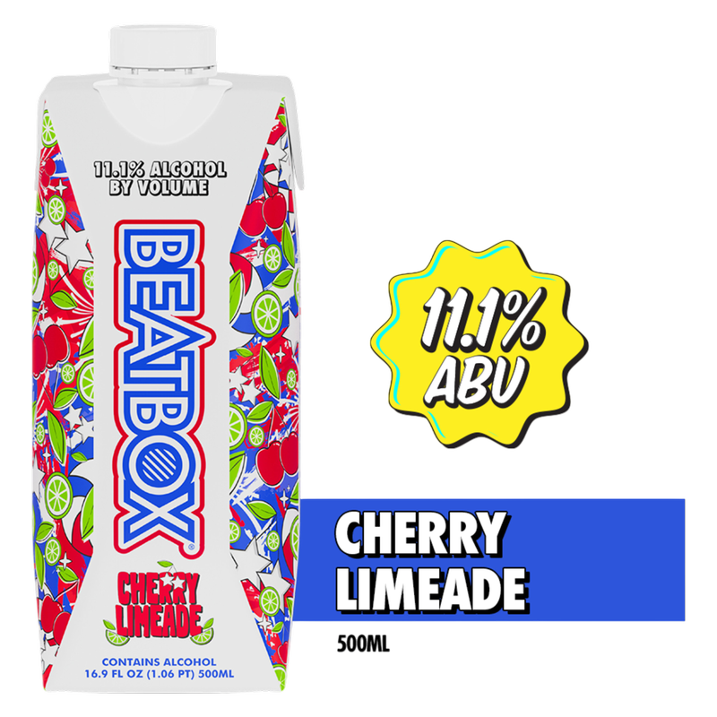 BeatBox Cherry Limeade 500ml 11.1% ABV Wine Party Punch