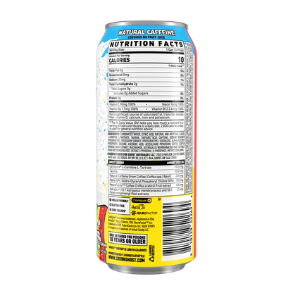 GHOST Energy Zero Sugar Sour Strips Rainbow 16oz Can