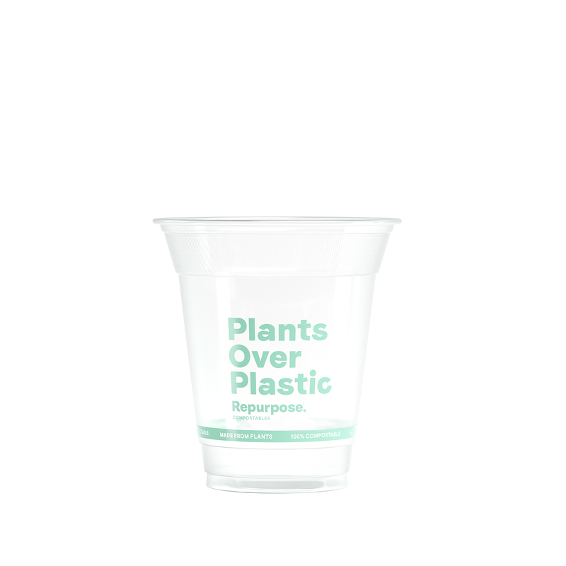 plants over plastic REPURPOSE: Compostable Clear 12 oz Cold Cups, 50ct