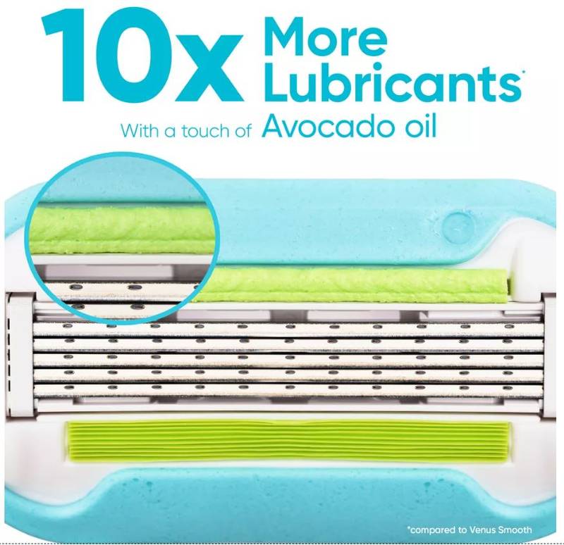 Gillette Venus Extra Smooth Women’s Razor Blades, 5-Bladed Razor Refills, 4 Count