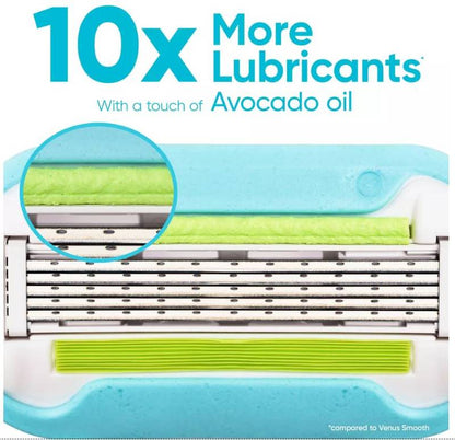 Gillette Venus Extra Smooth Women’s Razor Blades, 5-Bladed Razor Refills, 4 Count
